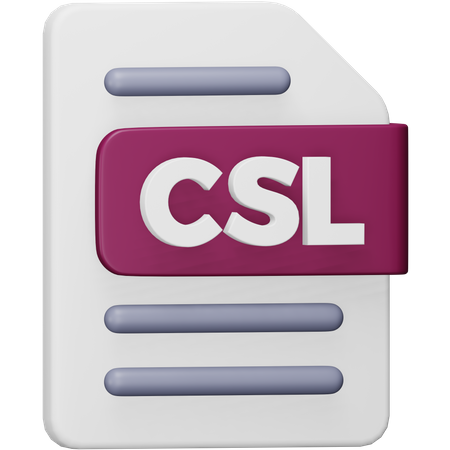 Csl File  3D Icon