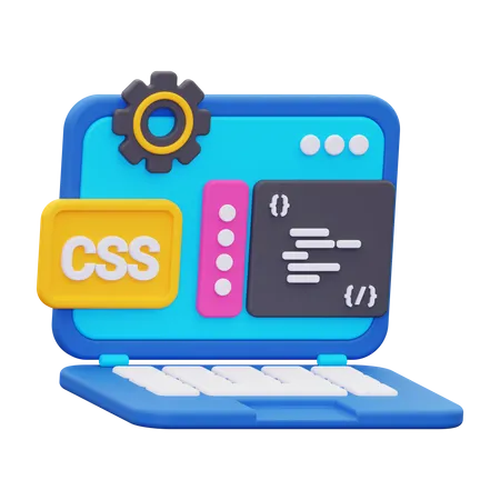 3 D Css Coding Icon 3D Icon