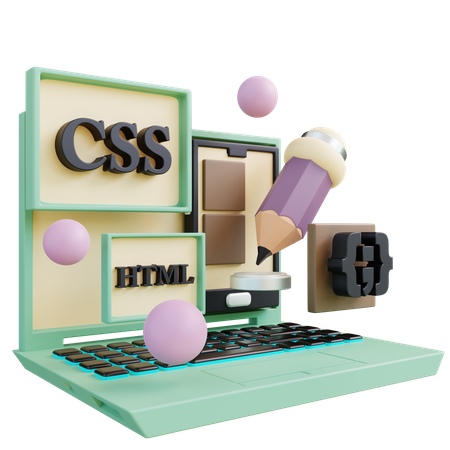 Css And Html Coding  3D Icon