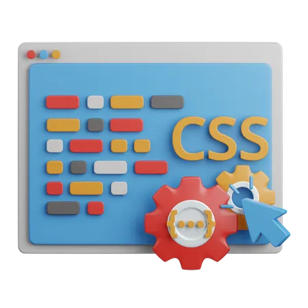 3 D Rendering Css Coding Isolated Useful For Technology Programming Development Coding Software App Computing Server And Connection Design Element 3D Icon