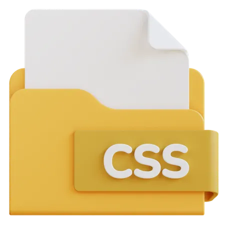 3 D Css File Extension Folder 3D Icon