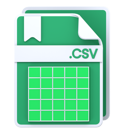 CSV-Datei  3D Icon