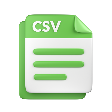 CSV-Datei  3D Icon