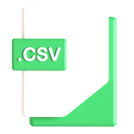 CSV-Erweiterung  3D Icon