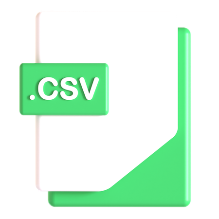 Extensão csv  3D Icon