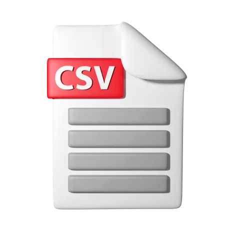 3 D Icon Illustration Of Csv File Icon 3D Icon