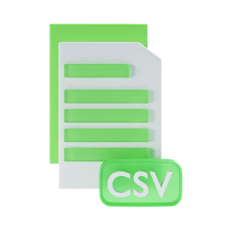CSV file  3D Icon