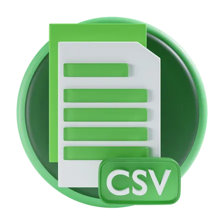 CSV file  3D Icon