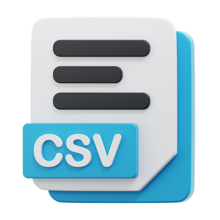 CSV FILE  3D Icon