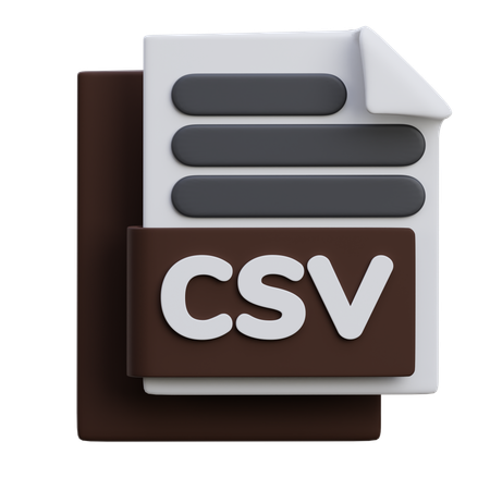 CSVファイル  3D Icon