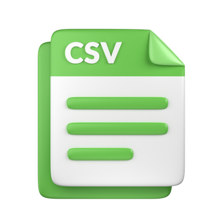 CSV File  3D Icon