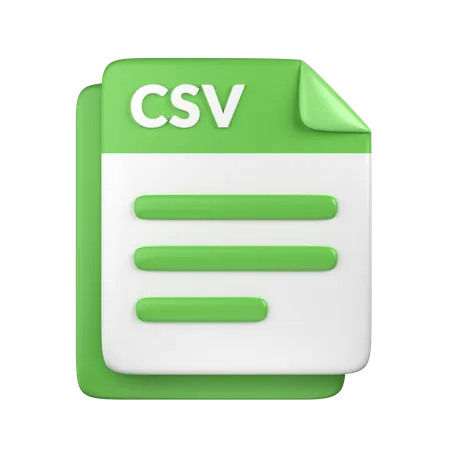 CSV File  3D Icon