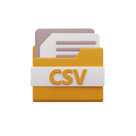 Csv File  3D Icon