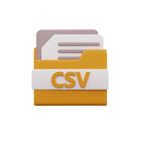 Csv File  3D Icon