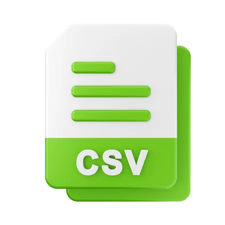 CSV File  3D Icon