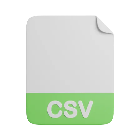 Csv File  3D Icon