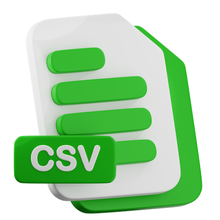 CSV File  3D Icon