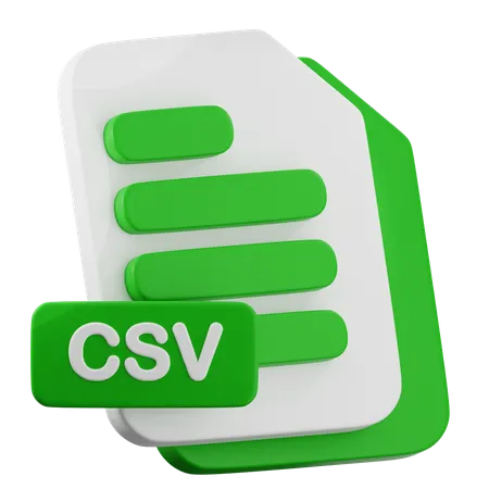 CSV File  3D Icon