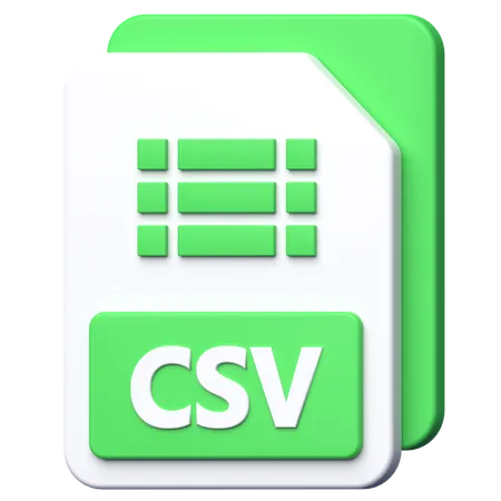 CSV File  3D Icon