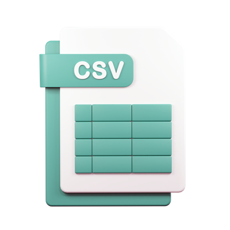 Csv File  3D Icon