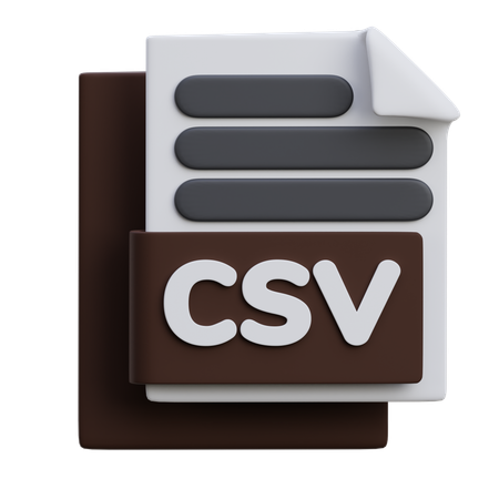 Csv File  3D Icon