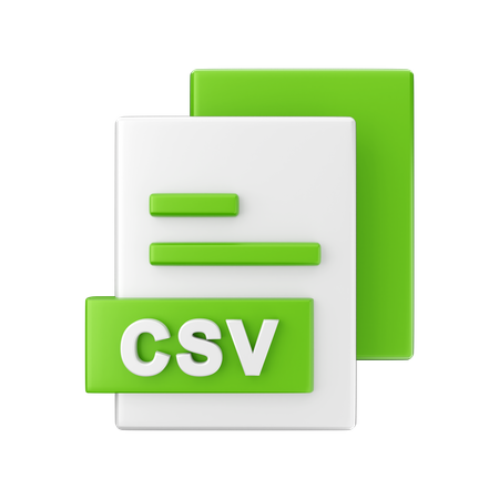 Csv File  3D Icon