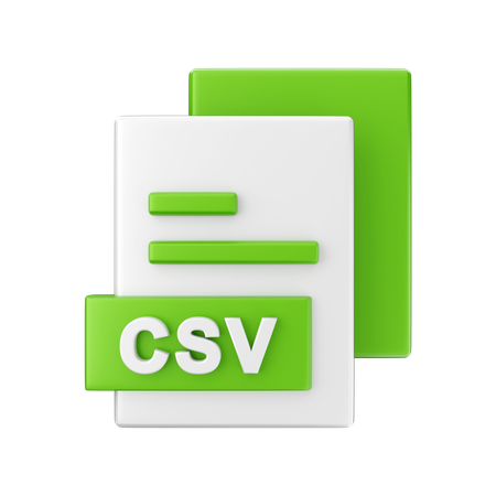 Csv File  3D Illustration