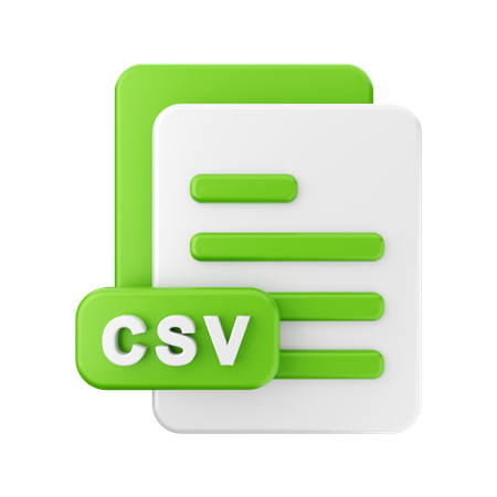 CSV File  3D Illustration