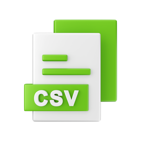 Csv File 3D Illustration