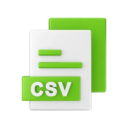 Csv File  3D Illustration
