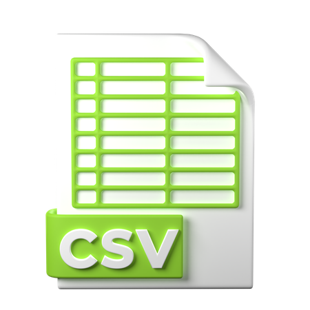 CSV File 3D Icon