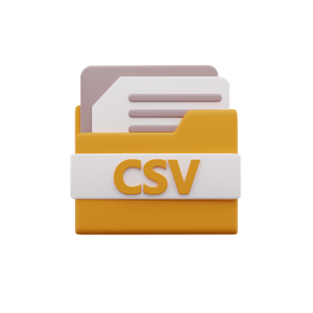 Csv File 3D Icon
