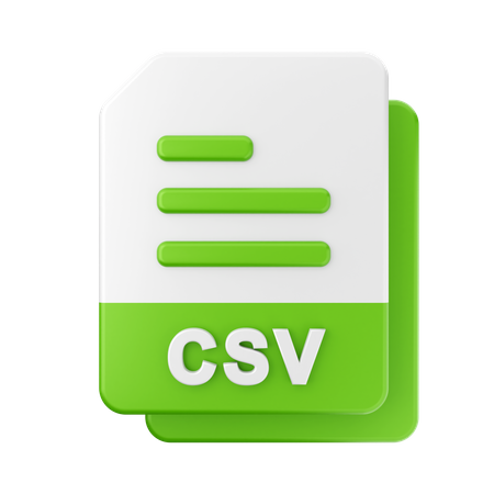 CSV File  3D Icon