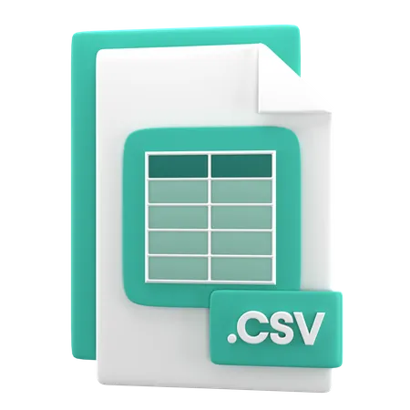 CSV 파일  3D Icon