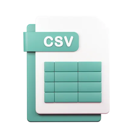 Csv File Illustration 3D Icon
