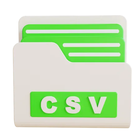 CSV Folder  3D Icon