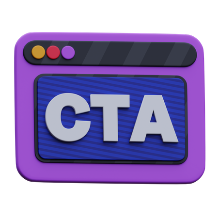 Cta 웹사이트  3D Icon