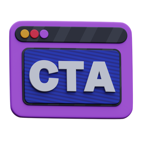 CTA ウェブサイト  3D Icon