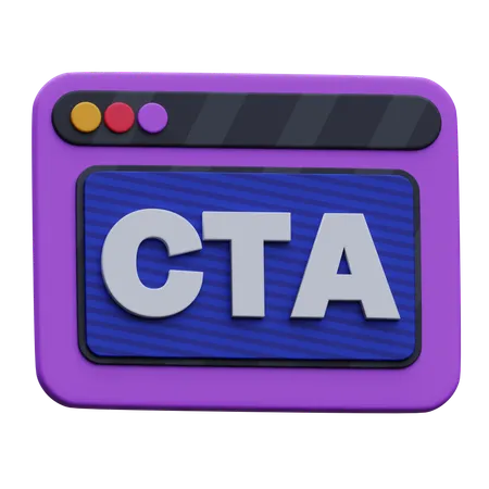 CTA ウェブサイト  3D Icon