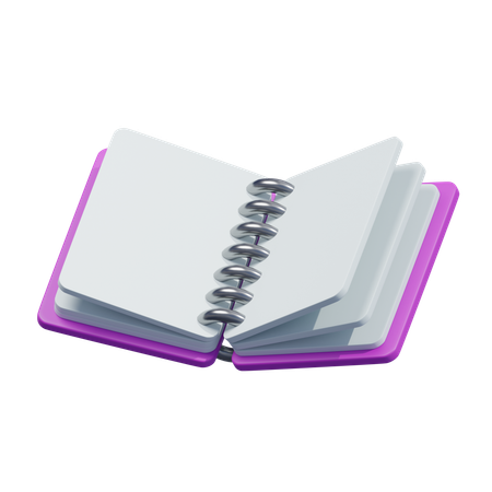 Cuaderno abierto  3D Icon
