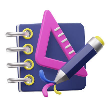 Cuaderno de bocetos  3D Icon