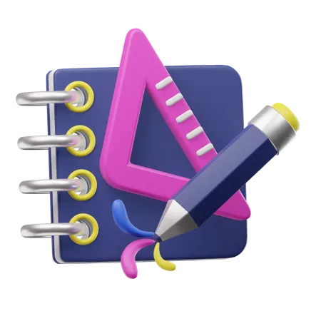 Cuaderno de bocetos  3D Icon