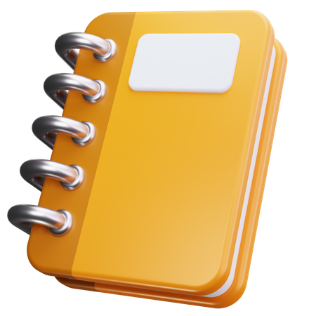 Libreta de espiral  3D Icon