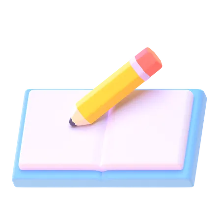 Cuaderno lapiz  3D Icon