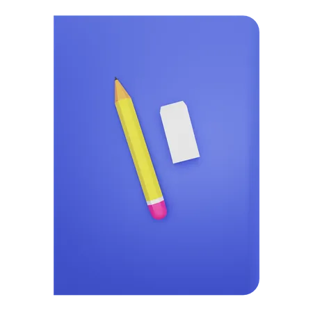 Cuaderno y lápiz  3D Icon