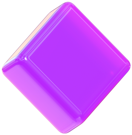 Cuadrado morado  3D Icon