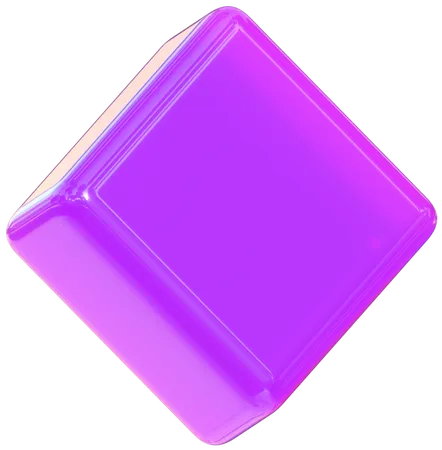 Cuadrado morado  3D Icon