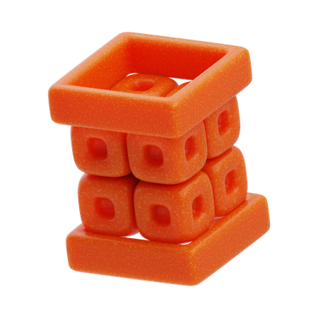 Cuadrícula cúbica  3D Icon