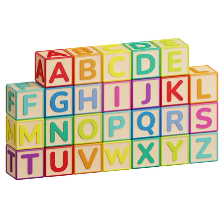 Cuadrículas alfabéticas de la A a la Z  3D Icon