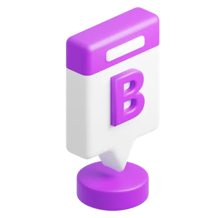 Gráfico de columnas de cuadro b  3D Icon